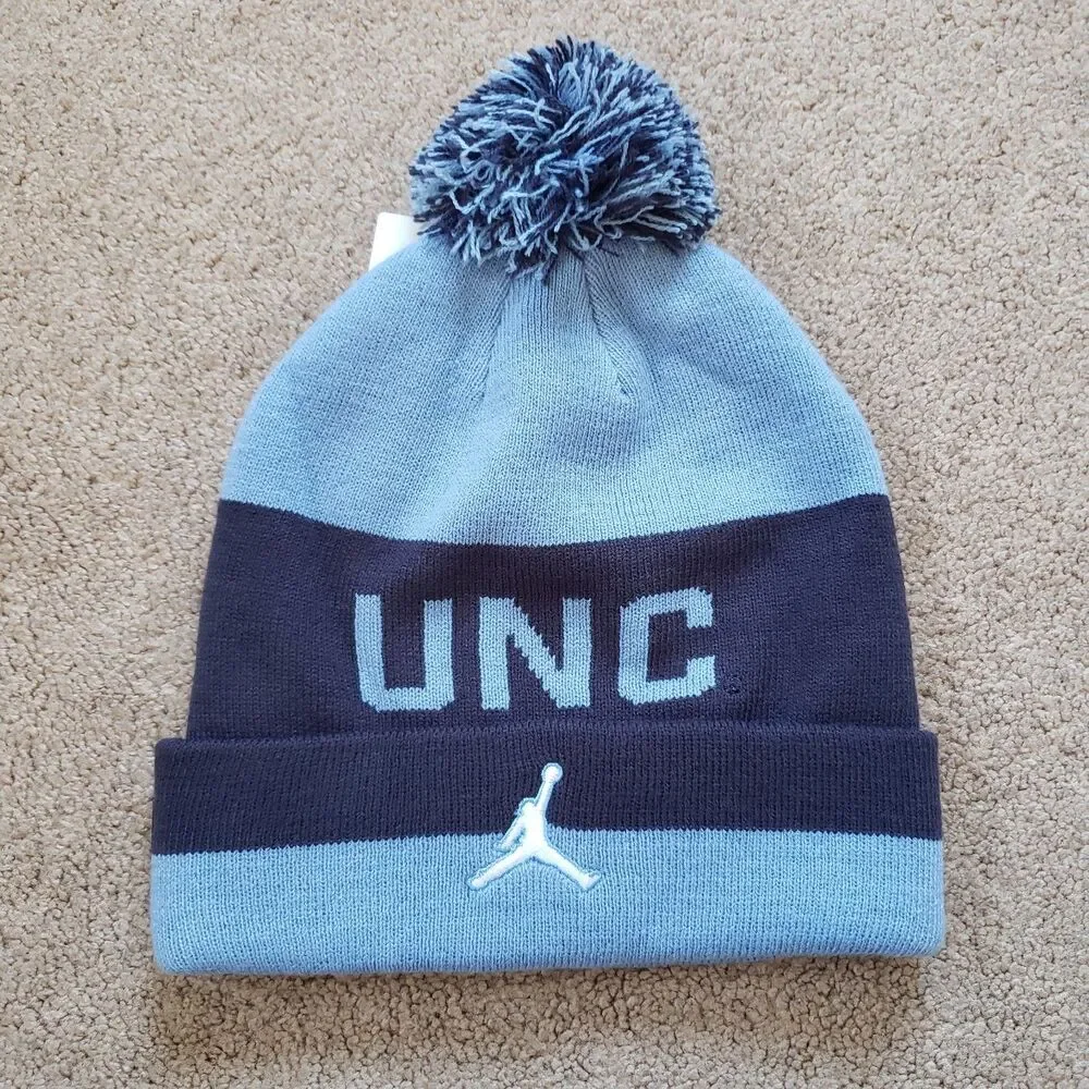 Jordan North Carolina Tar Heels Adult Valor Blue GameDay Knit Pom Beanie Hat